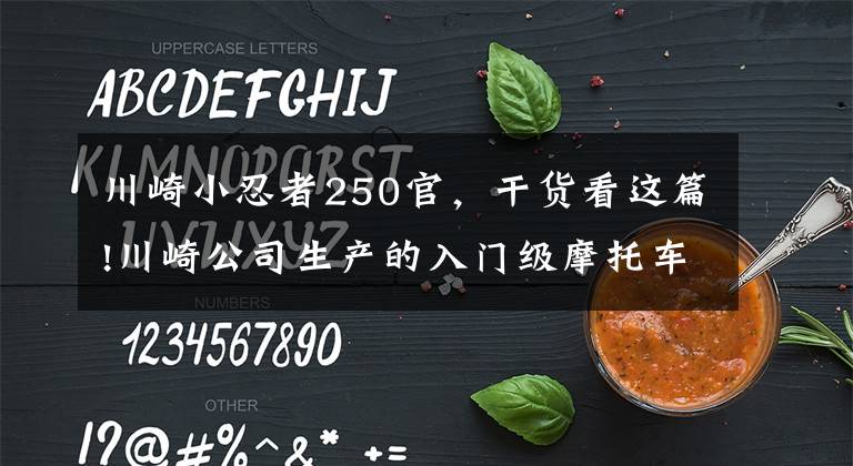 川崎小忍者250官,干货看这篇!川崎公司生产的入门级摩托车——川崎小忍者250