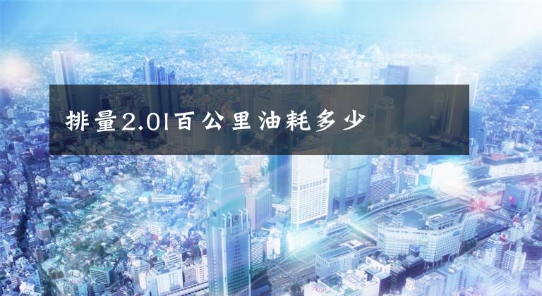 排量2.0l百公里油耗多少