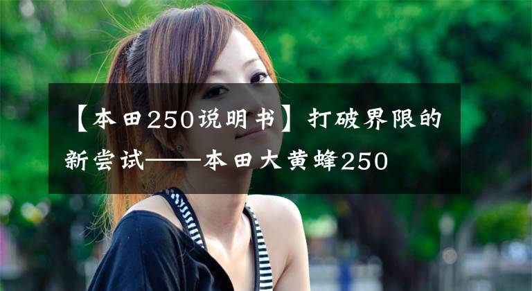 【本田250说明书】打破界限的新尝试——本田大黄蜂250