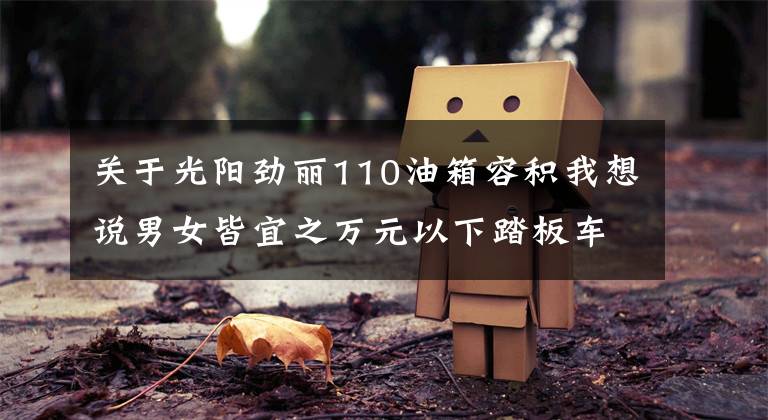 关于光阳劲丽110油箱容积我想说男女皆宜之万元以下踏板车推荐