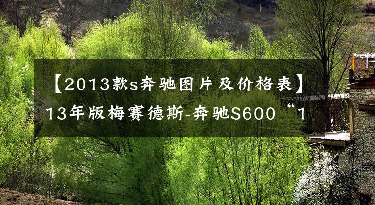 【2013款s奔驰图片及价格表】13年版梅赛德斯-奔驰S600“18.8万”