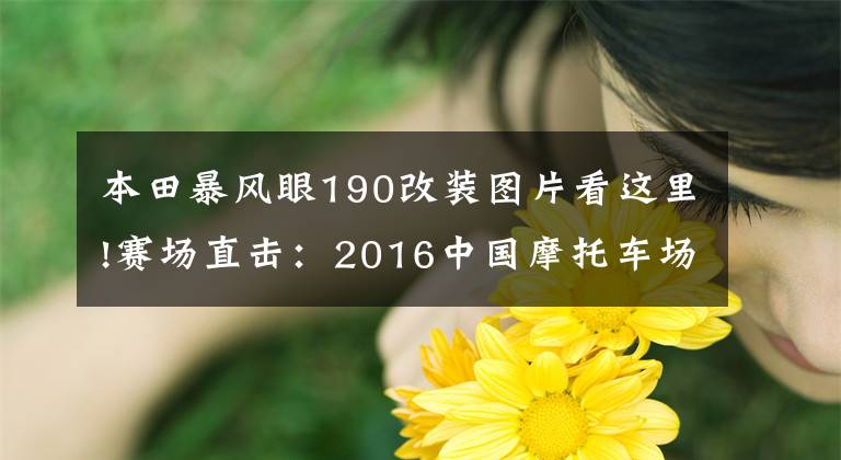 本田暴风眼190改装图片看这里!赛场直击：2016中国摩托车场地锦标赛(CMBC)成都站