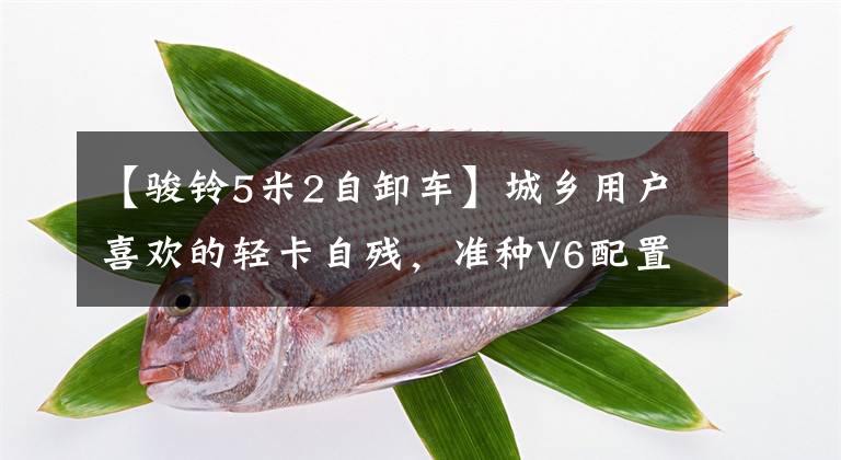 【骏铃5米2自卸车】城乡用户喜欢的轻卡自残，准种V6配置真的很强，Paster  8段箱子一应俱全。