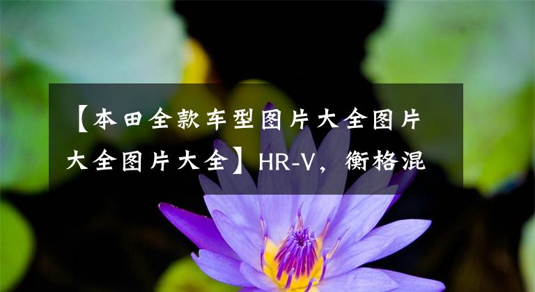 【本田全款车型图片大全图片大全图片大全】HR-V,衡格混动主打,本田4辆重磅新车国产预定