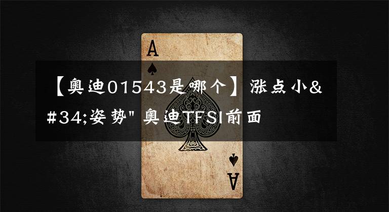 【奥迪01543是哪个】涨点小"姿势" 奥迪TFSI前面数字是什么