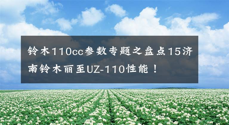 铃木110cc参数专题之盘点15济南铃木丽至UZ-110性能！
