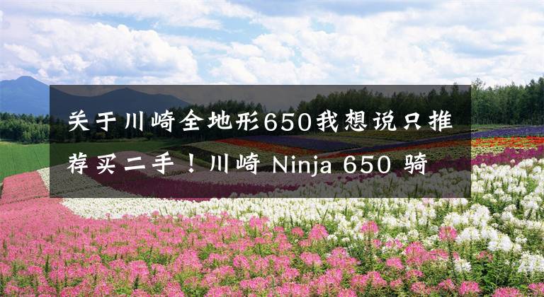 关于川崎全地形650我想说只推荐买二手!川崎 Ninja 650 骑行测评心得