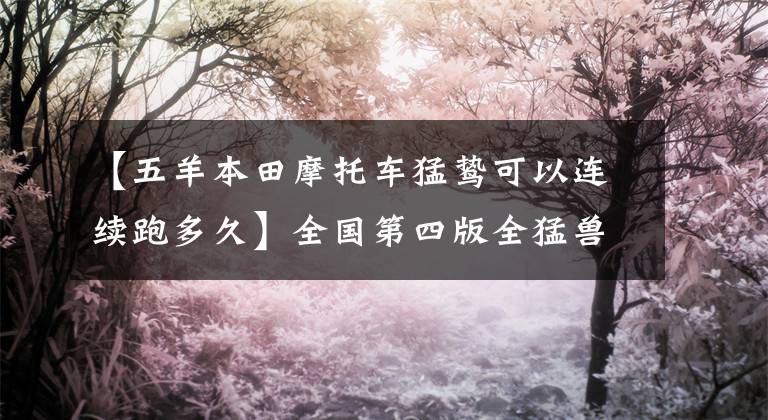 【五羊本田摩托车猛鸷可以连续跑多久】全国第四版全猛兽190升级后,带ABS,续航600公里。