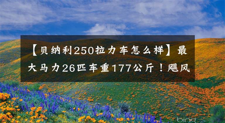 【贝纳利250拉力车怎么样】最大马力26匹车重177公斤!飓风贝纳利斯250首次曝光
