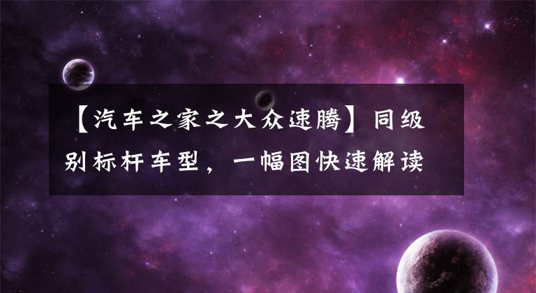 【汽车之家之大众速腾】同级别标杆车型,一幅图快速解读大众速腾