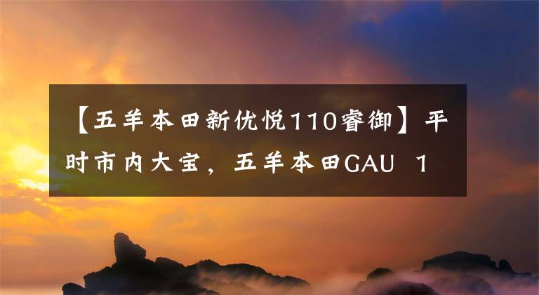 【五羊本田新优悦110睿御】平时市内大宝,五羊本田GAU 110和锐语110,如何选择?