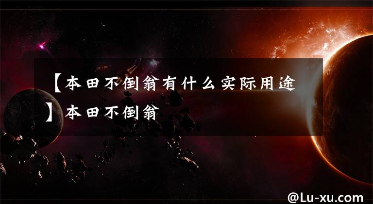 【本田不倒翁有什么实际用途】本田不倒翁