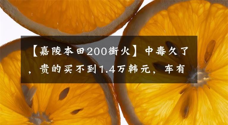 【嘉陵本田200街火】中毒久了，贵的买不到1.4万韩元，车有贵贱，司机不分