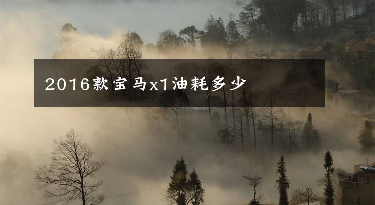 2016款宝马x1油耗多少
