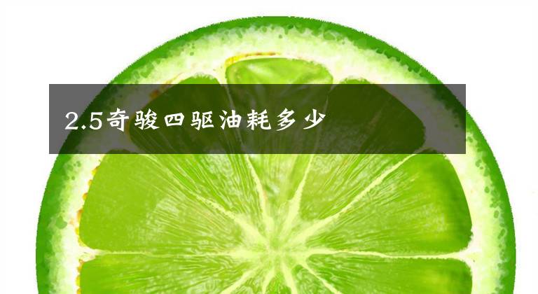2.5奇骏四驱油耗多少
