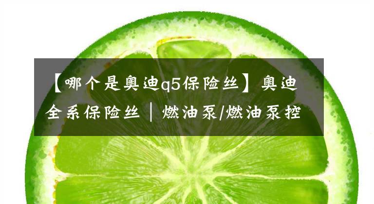 【哪个是奥迪q5保险丝】奥迪全系保险丝|燃油泵/燃油泵控制器位置