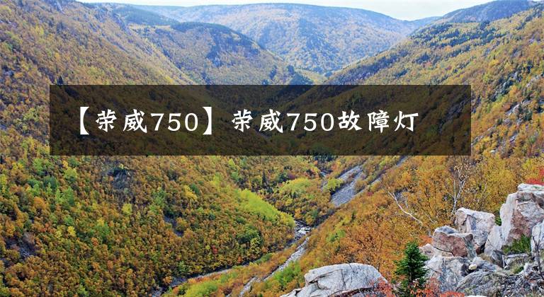 【荣威750】荣威750故障灯