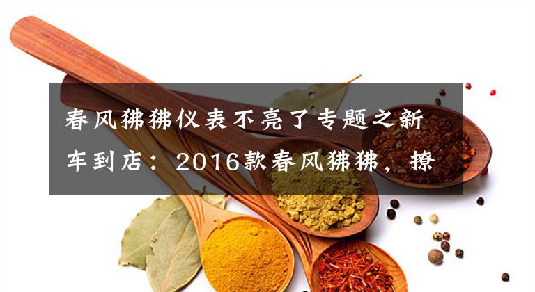 春风狒狒仪表不亮了专题之新车到店:2016款春风狒狒,撩妹神器,潮人必备