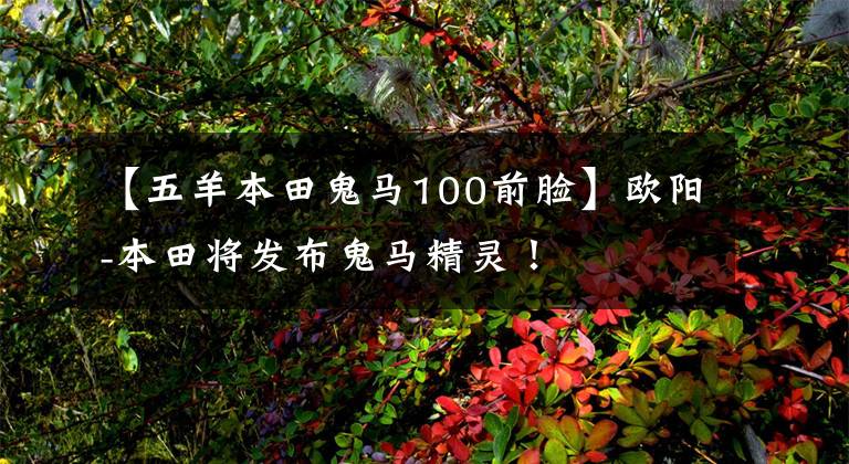 【五羊本田鬼马100前脸】欧阳-本田将发布鬼马精灵!