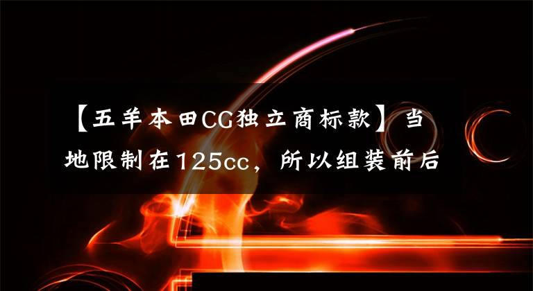 【五羊本田CG独立商标款】当地限制在125cc，所以组装前后盘式刹车，质量可靠的交叉骑行，求推荐。