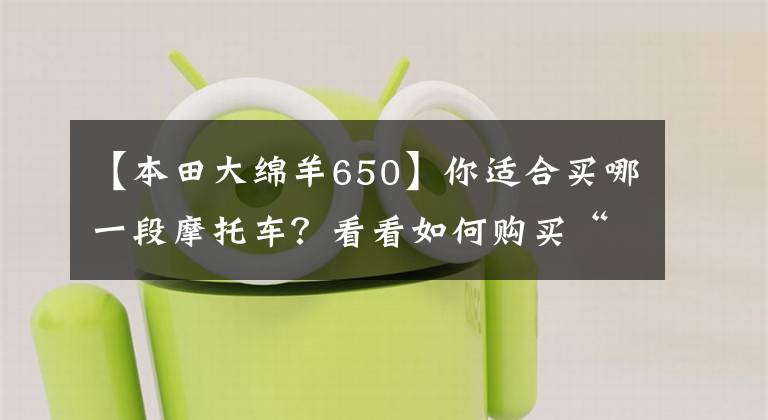 【本田大绵羊650】你适合买哪一段摩托车？看看如何购买“工资”汽车。