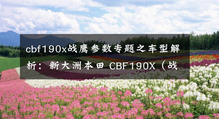 cbf190x战鹰参数专题之车型解析:新大洲本田 CBF190X(战鹰)
