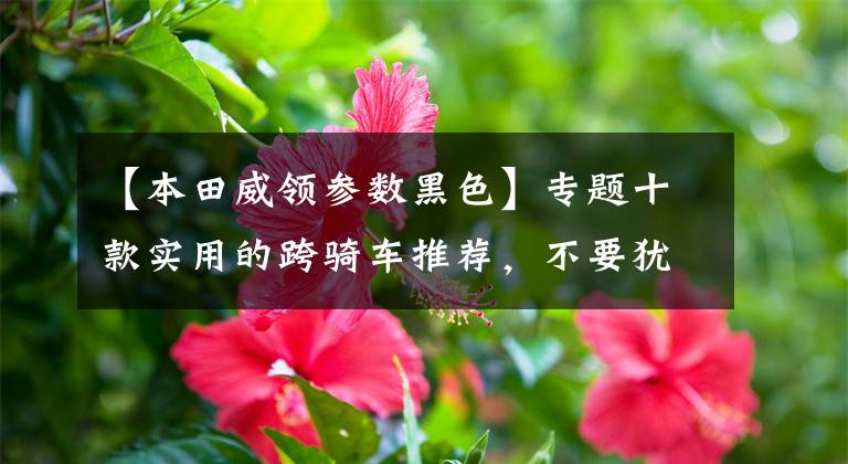 【本田威领参数黑色】专题十款实用的跨骑车推荐，不要犹豫看预算选择即可