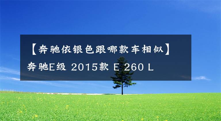 【奔驰依银色跟哪款车相似】奔驰E级 2015款 E 260 L