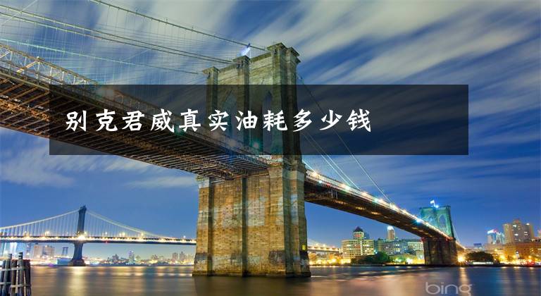 别克君威真实油耗多少钱