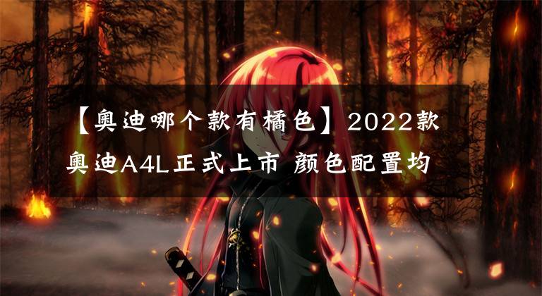 【奥迪哪个款有橘色】2022款奥迪A4L正式上市 颜色配置均有调整