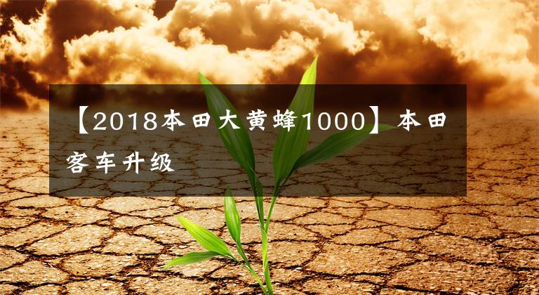 【2018本田大黄蜂1000】本田客车升级