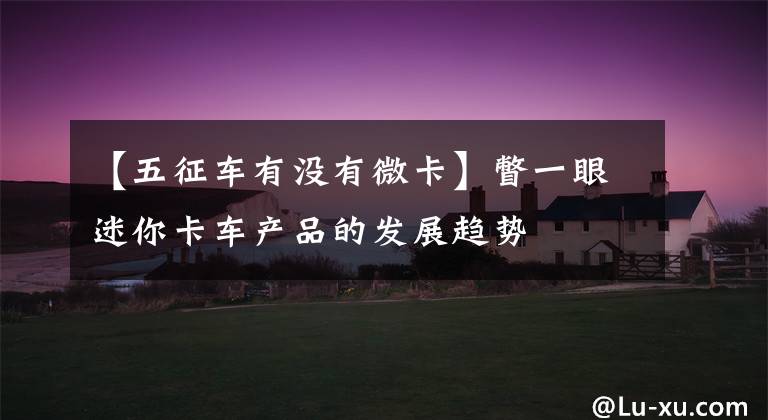 【五征车有没有微卡】瞥一眼迷你卡车产品的发展趋势