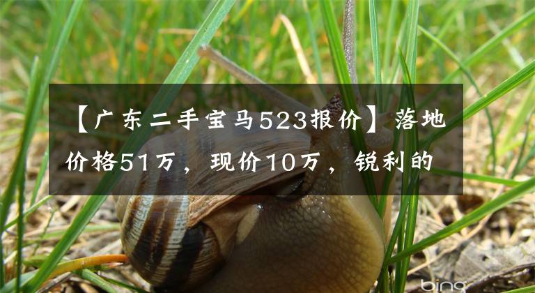 【广东二手宝马523报价】落地价格51万,现价10万,锐利的鹰眼形状,邦戈的作品