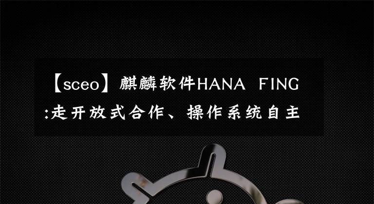 【sceo】麒麟软件HANA FING:走开放式合作、操作系统自主创新的道路。