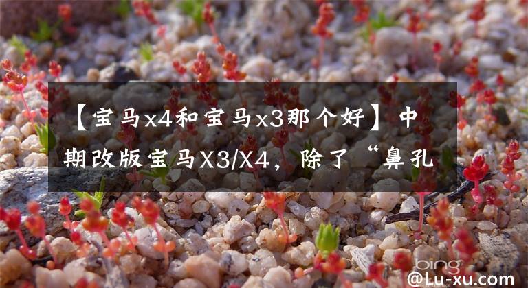 【宝马x4和宝马x3那个好】中期改版宝马X3/X4,除了“鼻孔”更大以外,还有什么?