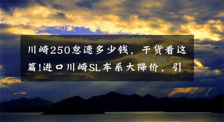 川崎250怠速多少钱,干货看这篇!进口川崎SL车系大降价,引燃进口摩托车降价战火(原创)