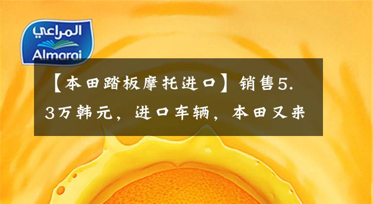 【本田踏板摩托进口】销售5.3万韩元,进口车辆,本田又来了一辆高级踏板,功率21.5千瓦。