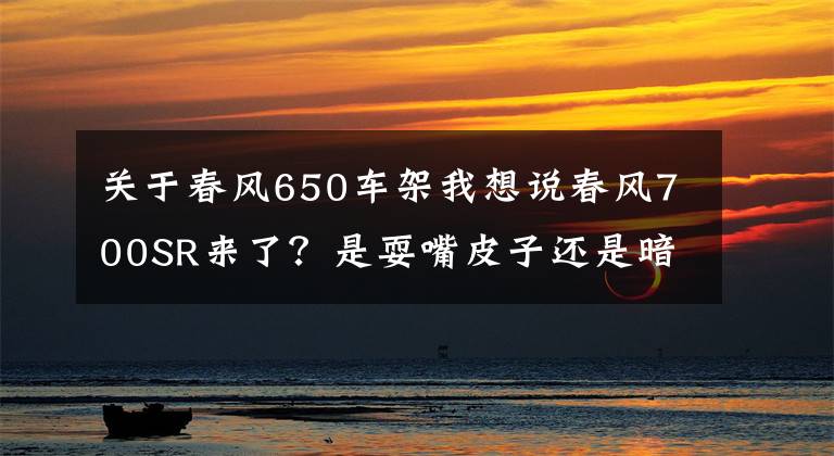 关于春风650车架我想说春风700SR来了?是耍嘴皮子还是暗示,春风动力这么说
