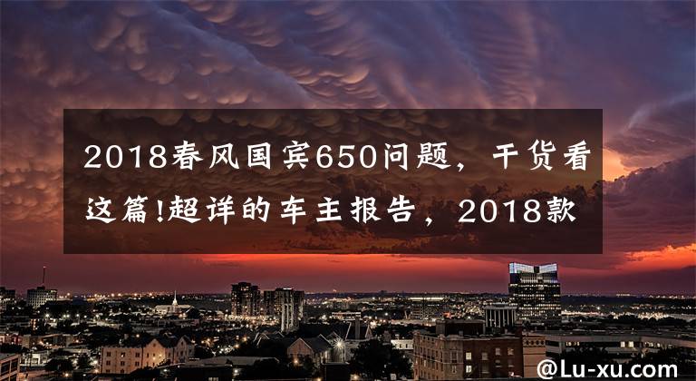 2018春风国宾650问题,干货看这篇!超详的车主报告,2018款春风650TR-G尊享版8000公里用车小结