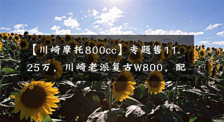 【川崎摩托800cc】专题售11.25万,川崎老派复古W800,配钢丝轮+毛毛虫坐垫,马力48匹