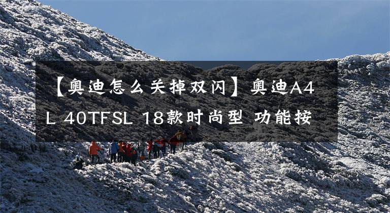 【奥迪怎么关掉双闪】奥迪A4L 40TFSL 18款时尚型 功能按键说明(有用干货)