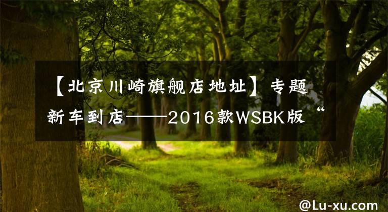 【北京川崎旗舰店地址】专题新车到店——2016款WSBK版“小忍者”来啦,酷不酷自己看