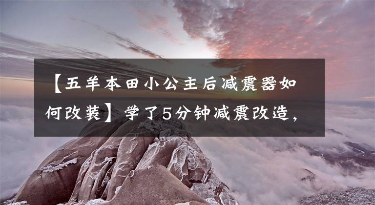 【五羊本田小公主后减震器如何改装】学了5分钟减震改造，这次狗叔终于出镜了！