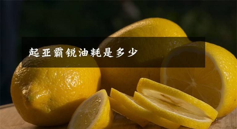 起亚霸锐油耗是多少