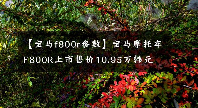 【宝马f800r参数】宝马摩托车F800R上市售价10.95万韩元