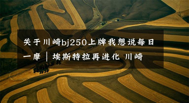 关于川崎bj250上牌我想说每日一摩｜埃斯特拉再进化 川崎 Kawasaki BJ250