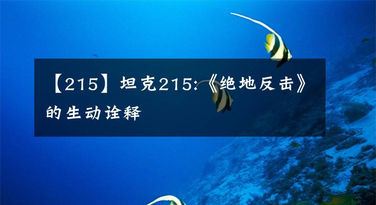 【215】坦克215:《绝地反击》的生动诠释