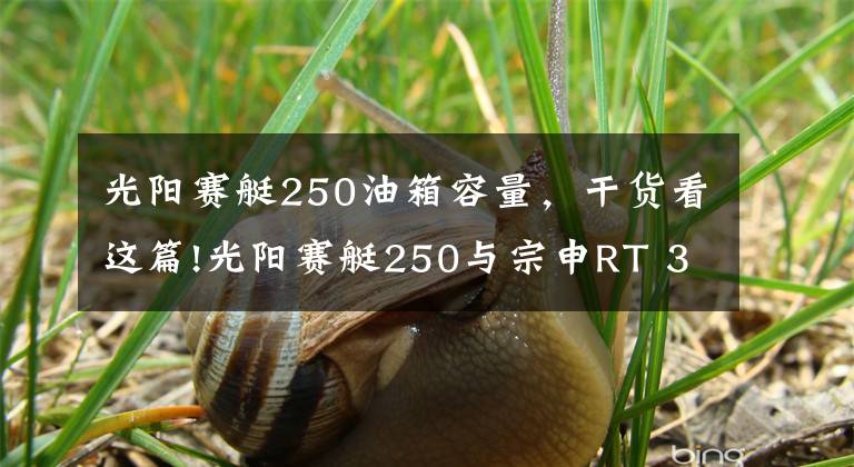 光阳赛艇250油箱容量,干货看这篇!光阳赛艇250与宗申RT 3如何选?这两款车都是250排量的大踏板