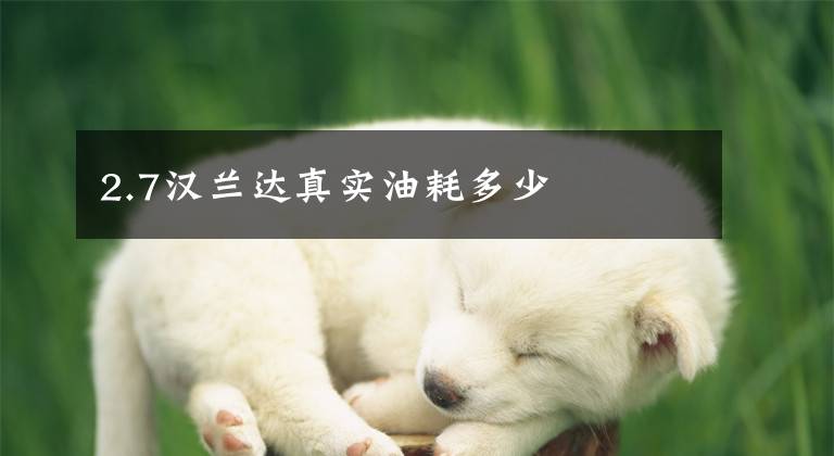 2.7汉兰达真实油耗多少