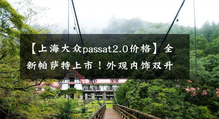 【上海大众passat2.0价格】全新帕萨特上市！外观内饰双升级，官降升配，高配2.0T，17.99万